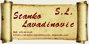 Stanko Lavadinović vizit kartica
